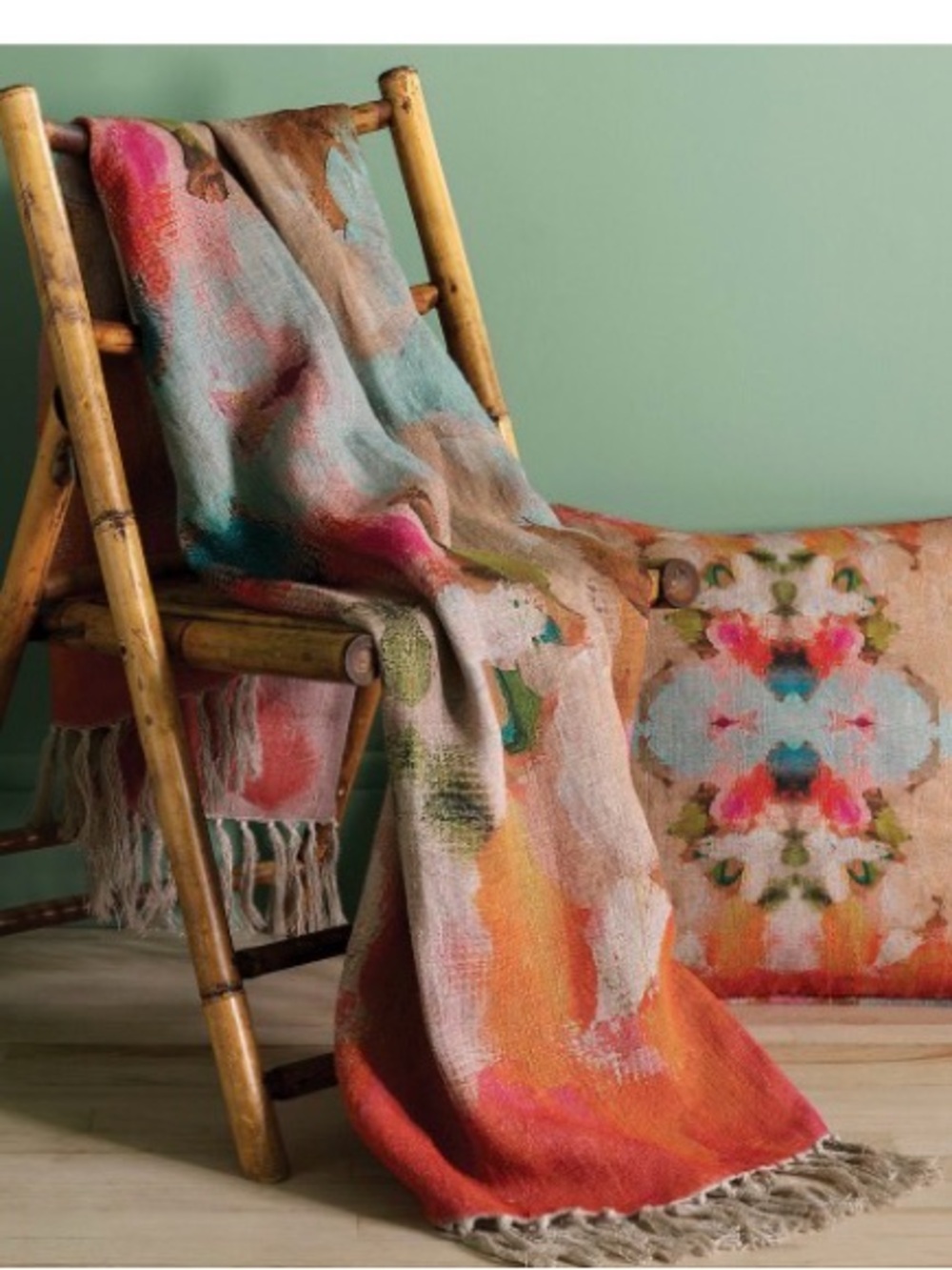 Throw Blanket and long pillow - Cozy Home Accent